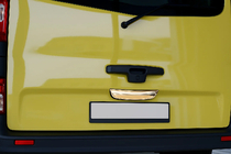 Renault Trafic 2001–2015 Chromleiste über dem Kennzeichen (Eintürer, unten, Edelstahl) Foto 1