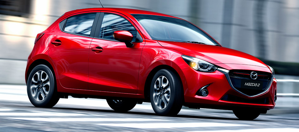 Übersicht über kompakte Fließheck Mazda 2