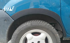 Renault Kangoo 1998-2008 Radlaufverbreiterungen (4 Stk, schwarz) Metall Foto 2