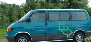 Volkswagen T4 Caravelle/Multivan 1990–2003 Radlaufverkleidungen (4 Stk, Edelstahl) Foto 5