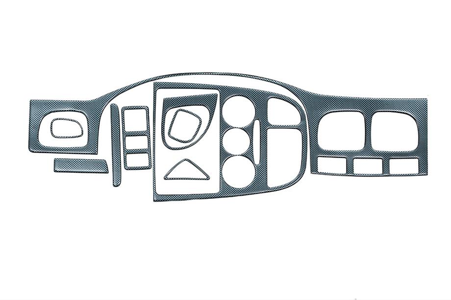 Kia Rio 2000-2005 Armaturenbrett Abdeckungen (2000-2002) Aluminium Image