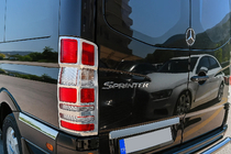 Mercedes Sprinter W906 2006–2018 Chrom Blenden für Rückleuchten (2 Stk, Edelstahl) Foto 2