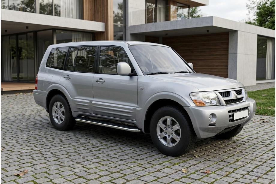 Mitsubishi Pajero Wagon III 1999-2006 Trittbretter Maydos V1 (2 Stk., Aluminium & Edelstahl) Image