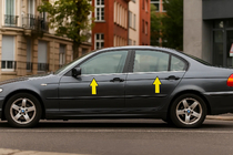 BMW 3 Series E46 1998-2006 Fensterzierleisten Edelstahl Carmos - Türkischer Edelstahl Foto 1