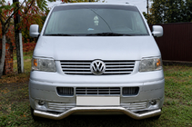 Volkswagen T5 Transporter 2003-2010 Frontschutzbügel Welle ST007 (Edelstahl) Foto 1