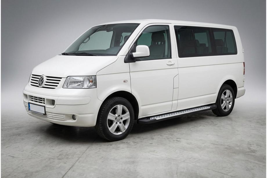 Volkswagen T5 Transporter 2003-2010 Trittbretter Allmond Grey (2 Stk., Alu) Langer Radstand Image