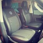 Volkswagen T5 Caravelle 2004-2010 Autositzbezüge (Kunstleder und Stoff, Premium) Komplettset Innenraum und Vordersitze (1+1) Foto 7