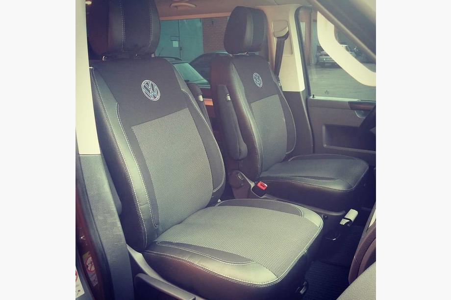 Volkswagen T5 Caravelle 2004-2010 Autositzbezüge (Kunstleder und Stoff, Premium) Foto 7