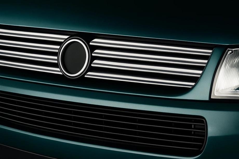 Volkswagen T4 Transporter 1990-2003 Chrom Kühlergrill Blenden Schräghaube (8 Stk., Edelstahl) Carmos - Türkischer Edelstahl Image