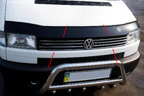 Volkswagen T4 Caravelle/Multivan 1990–2003 Chrom Grill Blenden Gerade Motorhaube (8 Stk, Edelstahl) Foto 1