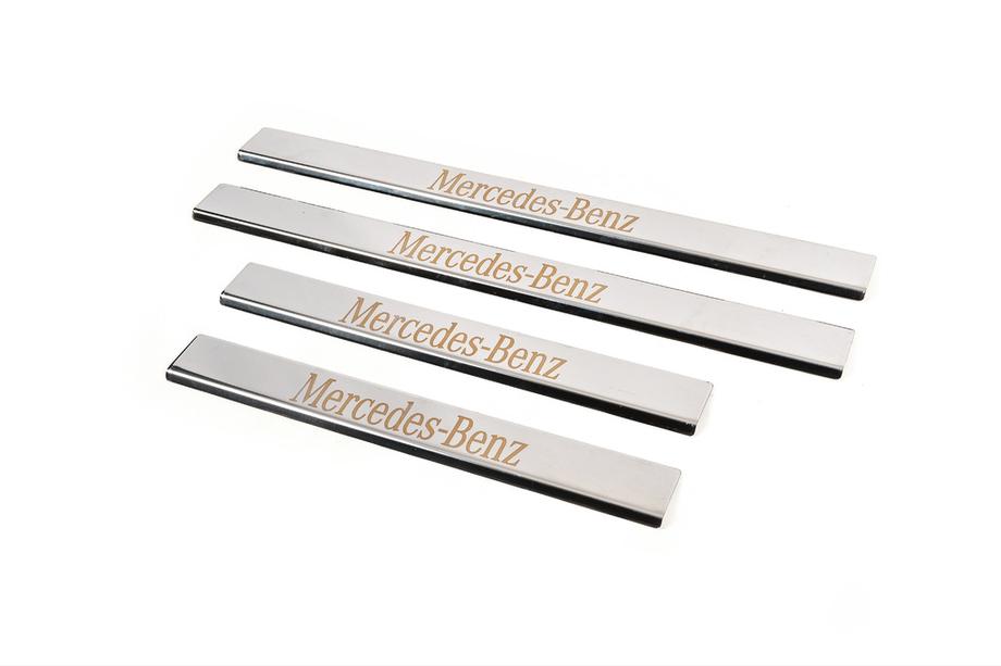 Mercedes E-class W210 1995-2002 Einstiegsleisten Edelstahl Carmos 4 Stück Image