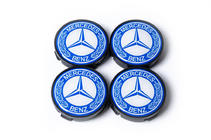 Mercedes-Benz Felgendeckel 55,5mm/57mm ohne Ring (4 Stk, blau) Foto 2