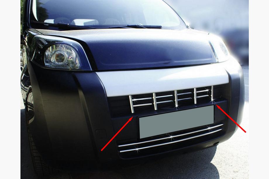 Peugeot Bipper 2008-2017 Grillabdeckung (13-teilig, Edelstahl) Image