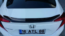 Honda Civic Sedan X 2016-2021 Heckspoiler Anatomik (grundiert zum Lackieren) Foto 2