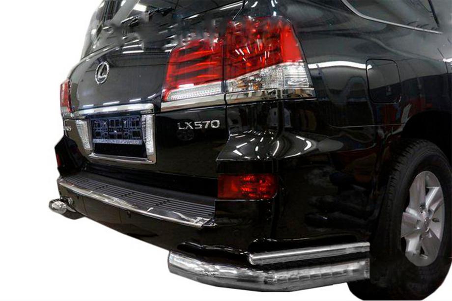 Lexus LX570/450d 2008-2022 Doppelte hintere Eckschutzrohre (Edelstahl) Image