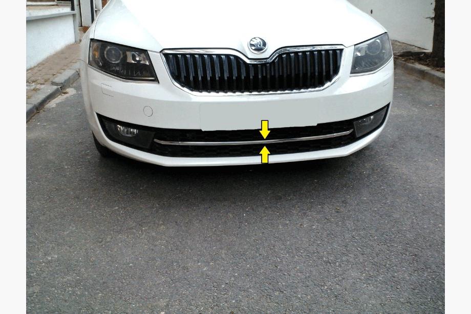 Skoda Octavia III A7 2013-2019 Edelstahl Frontstoßstangenabdeckung 13-17 Image