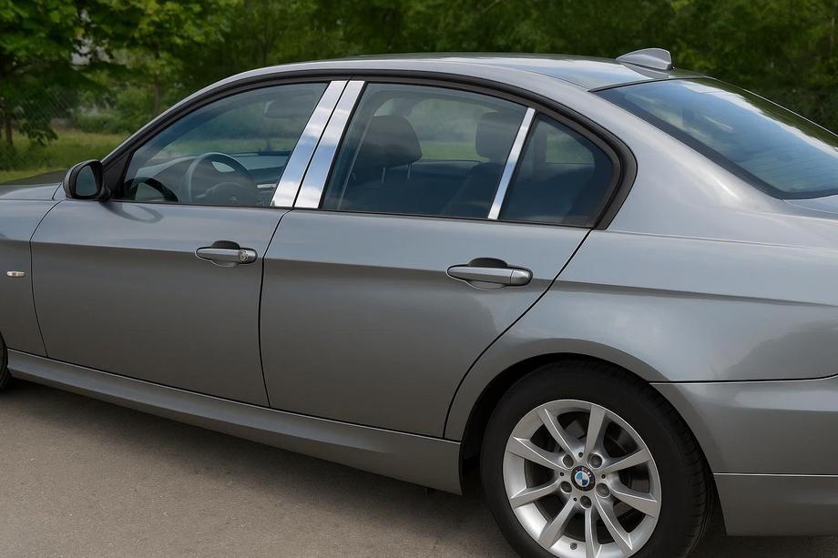 BMW 3 Series E90/E91 2005-2011 Edelstahl Türsäulen Abdeckungen Image
