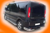 Opel Vivaro 2001–2015 Hintere Eckschutzrohre AK003-doppelt (Edelstahl) Foto 2