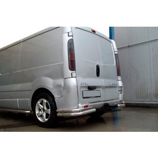 Hintere Eckschutzrohre AK003-doppelt (Edelstahl) Opel Vivaro 2001–2015 Foto 3