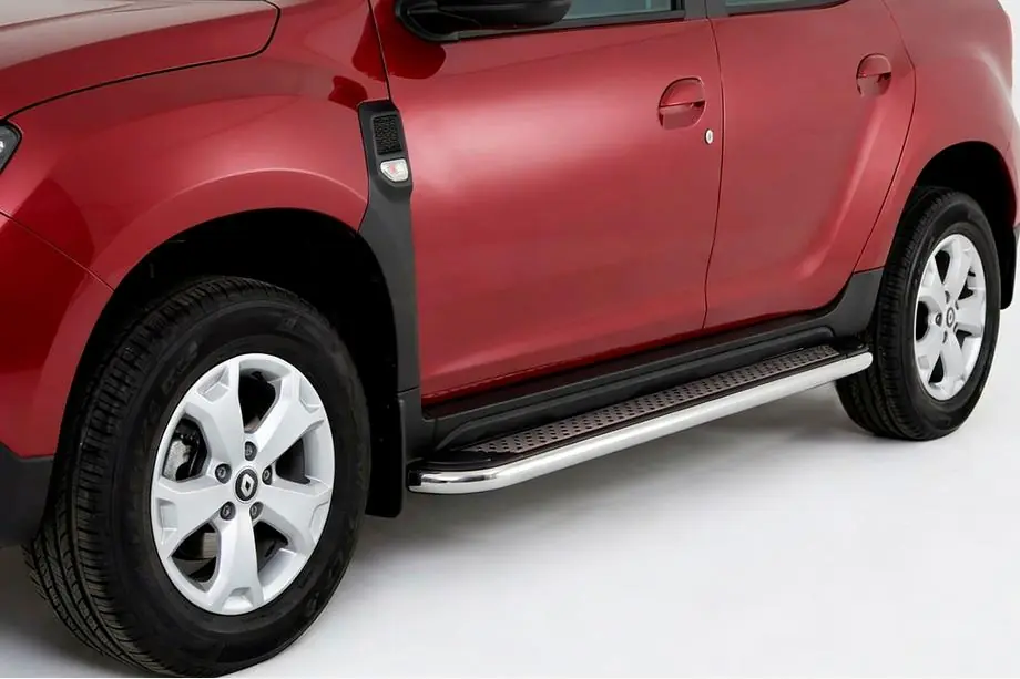 Dacia Duster 2018-2024 Seitenschweller Maydos V2 (2 Stk., Aluminium & Edelstahl) Image