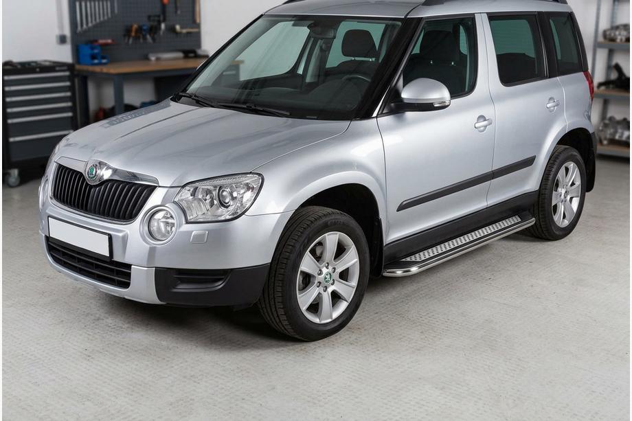 Skoda Yeti 2009-2017 Seitenschweller Maydos V2 (2 Stk., Aluminium & Edelstahl) Image
