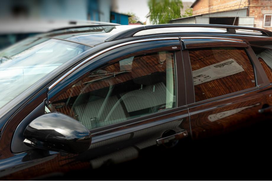 Nissan Qashqai 2007-2010 Windabweiser mit Chromleiste (4 Stk, Niken) Image