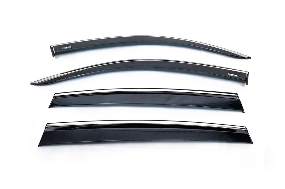 Volkswagen Tiguan 2016-2023 Windabweiser mit Chromleiste (4 Stk., Niken) Image