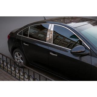 Edelstahl Säulenabdeckungen (6 Stk) Chevrolet Cruze 2009–2015 Foto 1