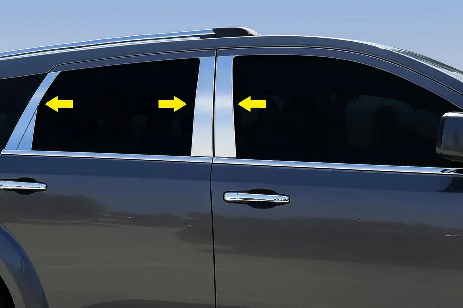 Dodge Journey 2008-2020 Edelstahl Türsäulen Zierleisten Image