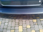 Chevrolet Aveo T250 2005-2011 Heckstoßstangenabdeckung mit Kante Kunststoff Matt, Limousine - 4-türig Foto 3