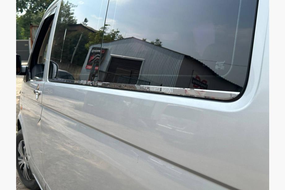 Volkswagen T5 2010-2015 Fensterunterkante Chromleisten (6-teilig, Edelstahl) Langer Radstand Foto 8