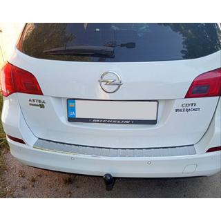 Heckstoßstangenabdeckung V-1 Carmos (SW, Edelstahl) Opel Astra J 2009-2015 Foto 1