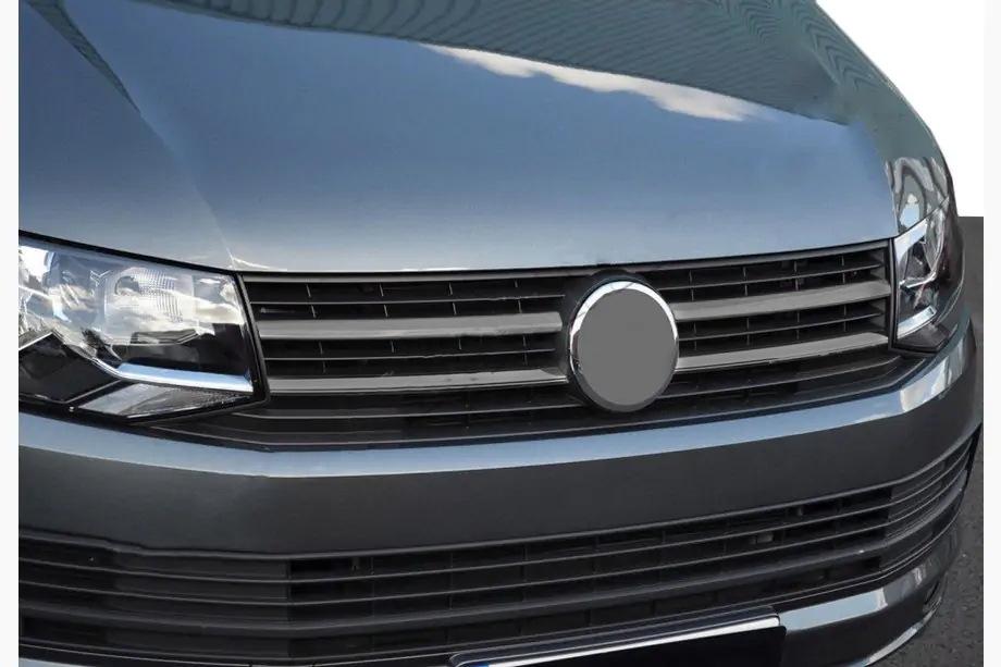 Volkswagen T6 2015-2024 Grill Blenden Schwarz Chrom 2015-2019 (4 Stk, Edelstahl) Image