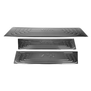 Einstiegsleisten Innen Schwarz Chrom (Edelstahl) Mercedes Vito/V-class W447 2014- Foto 3