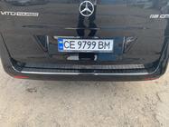 Mercedes Vito/V-class W447 2014- Heckstoßstangenabdeckung OmsaLine Schwarz Chrom (Edelstahl) Foto 4