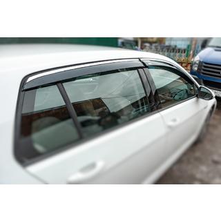 Windabweiser mit Chromleiste HB (4 Stk, Niken) Volkswagen Golf 7/E-Golf 2012-2020 Foto 2