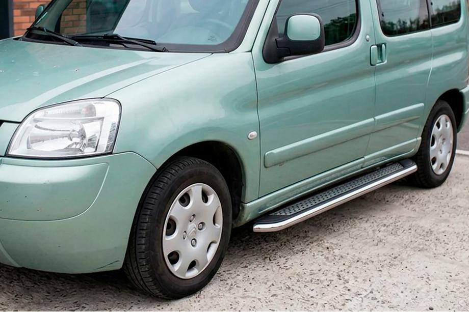 Peugeot Partner 1996-2008 Seitenschweller Maydos V2 (2 Stk., Aluminium & Edelstahl) Image