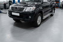 Toyota Hilux 2006-2015 Seitenschweller Maydos V2 (2 Stk., Aluminium & Edelstahl) Foto 1