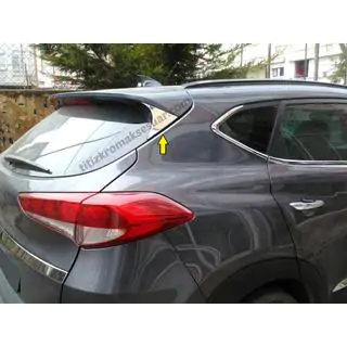 Chrom Dreiecksblende für Kofferraumdeckel (Edelstahl) Hyundai Tucson TL 2016-2021 Foto 2