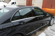 Mercedes C-class W204 2007-2015 Chrom Fensterleisten Abdeckungen (6 Stk, Edelstahl) Foto 1