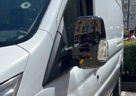 Ford Transit 2014- Spiegelabdeckungen Schwarz Chrom (2 Stk, Kunststoff) Foto 4