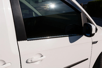 Volkswagen Caddy 2015-2020 Fensterleisten Schwarz Chrom (2 Stk., Edelstahl) Foto 1