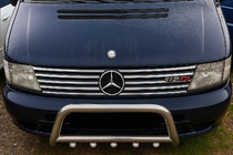 Mercedes Vito W638 1996-2003 Chrom Kühlergrill Blenden (V-class, Edelstahl) Foto 3