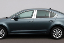Skoda Octavia III A7 2013-2019 Edelstahl Türsäulen Zierleisten (6 Stk) Foto 1