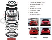 Mercedes A-class W176 2012-2018 Bodykit Satz (A45 AMG) Foto 3