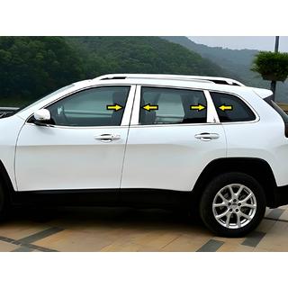 Edelstahl Türsäulen Zierleisten Jeep Cherokee KL 2013- Foto 1