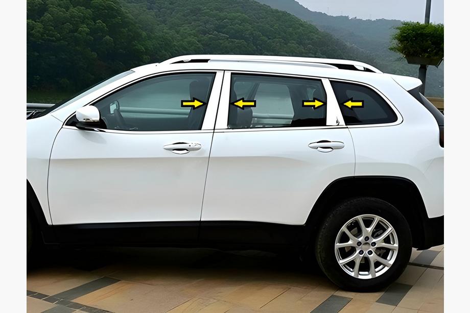 Jeep Cherokee KL 2013- Edelstahl Türsäulen Zierleisten Image