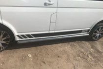 Volkswagen T6 2015-2024 Seitliche Rohre (2 Stk., Edelstahl) 70mm, Kurzer Radstand Foto 8