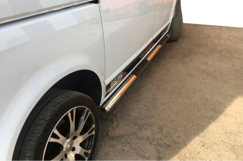 Volkswagen T6 2015-2024 Seitliche Rohre (2 Stk., Edelstahl) 60mm, Kurzer Radstand Foto 12