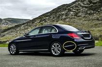 Mercedes C-class W205 2014-2021 Zierleistenabdeckungen V1 Edelstahl Foto 2
